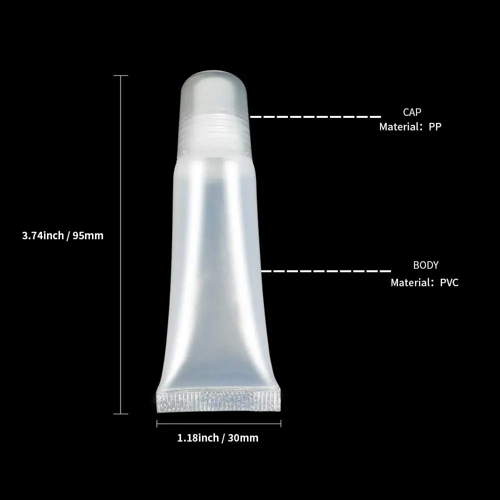 1OPCS 15 мл мини прозрачные пустые трубки для блеска губ косметические контейнеры с