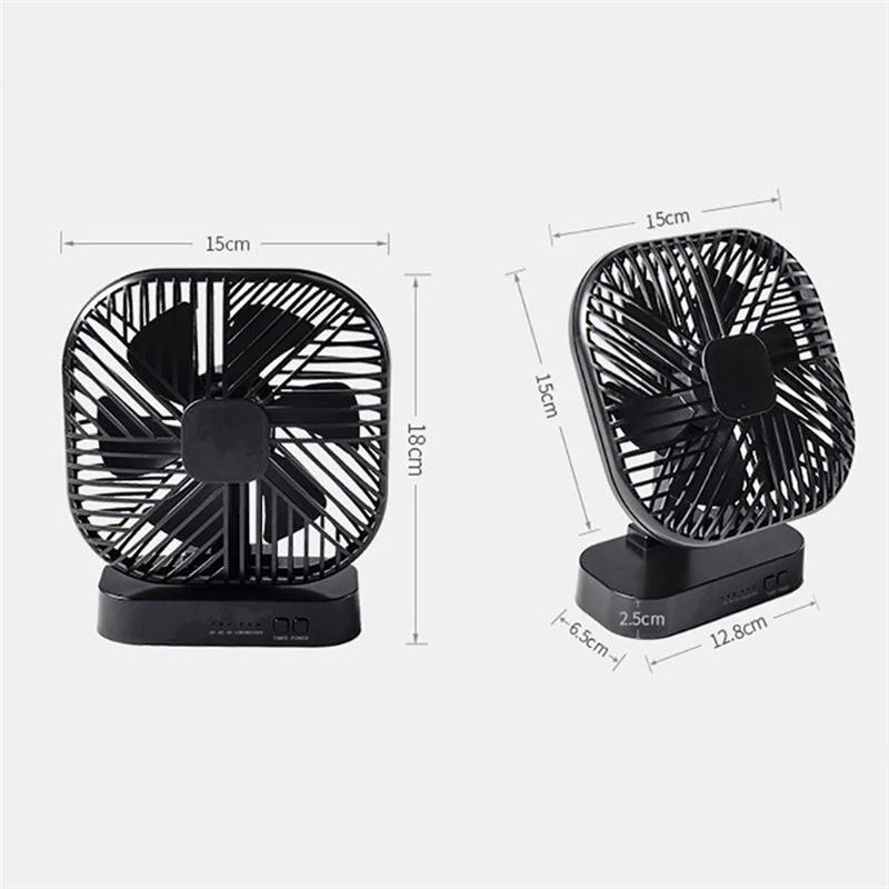

Portable Cooling USB Desktop Magnetic Fan 3 Speed Adjustable Angle Mini Timing Function Electric Fan for Office Household Travel