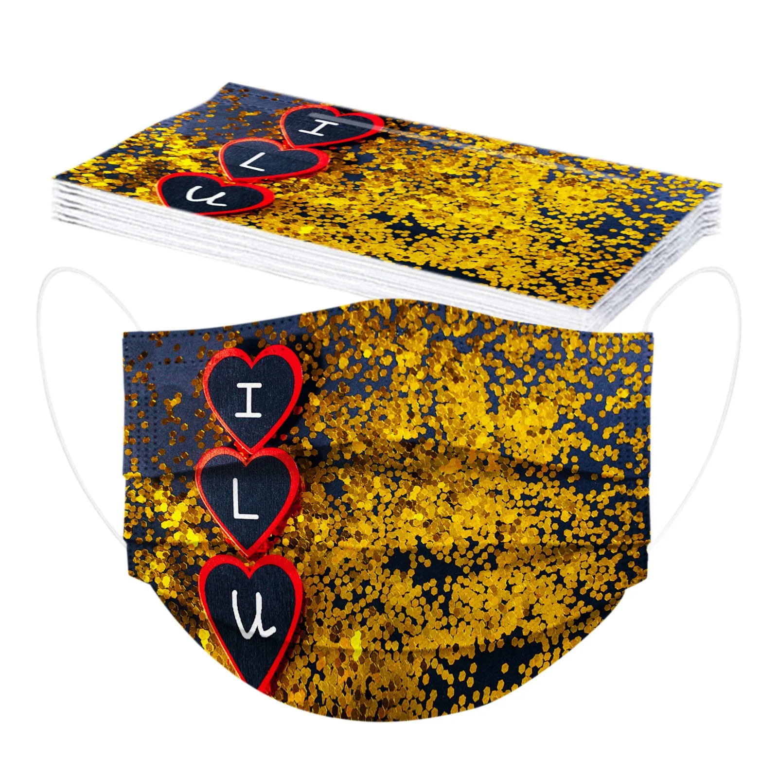 

Adult Masks Man Women Valentine's Day Disposable Face Mask mascarillas 3Ply Ear Loop 10PC Mask Anti-Dust mask Halloween Cosplay