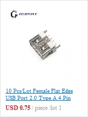 30 шт./партия основа край 5 Pin Тип B SMT Micro USB разъем Плоский порт Джек хвост штепсельная Вилка терминалы для samsung huawei