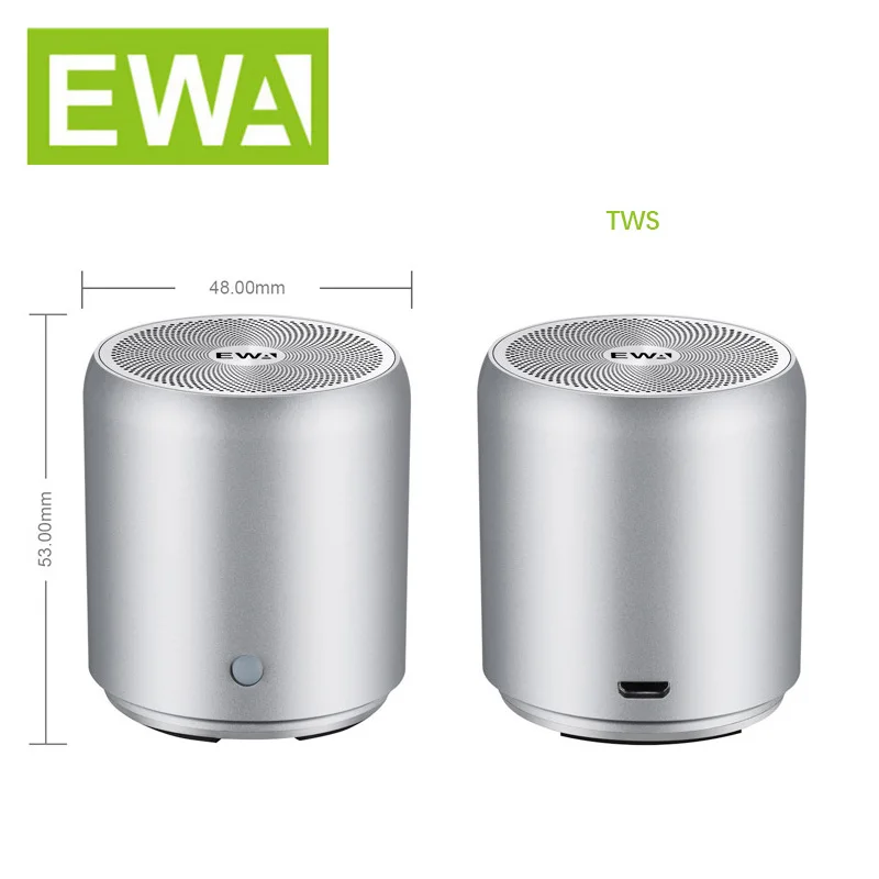 EWA A107 TWS Портативный Супер Мини Bluetooth динамик беспроводной сабвуфер Boom Box