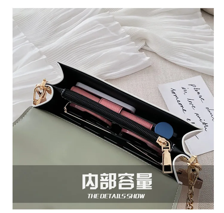 

Contrast color Leather Crossbody Bags For Women 2021 Travel Handbag Fashion Simple Shoulder Messenger Bag Ladies Cross Body Bag