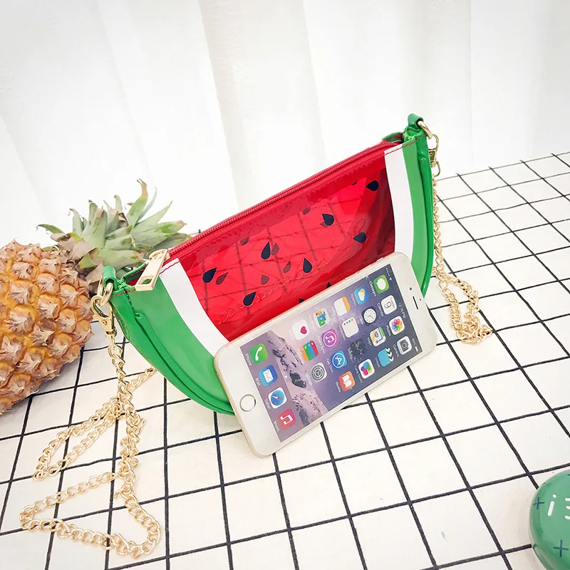 Xia Rixin милая сумочка на ремне с фруктами мягкая сумка-мессенджер цепочкой женская