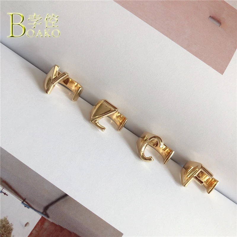 Роскошное нижнее женское/мужское кольцо BOAKO в стиле панк широкое Золотое