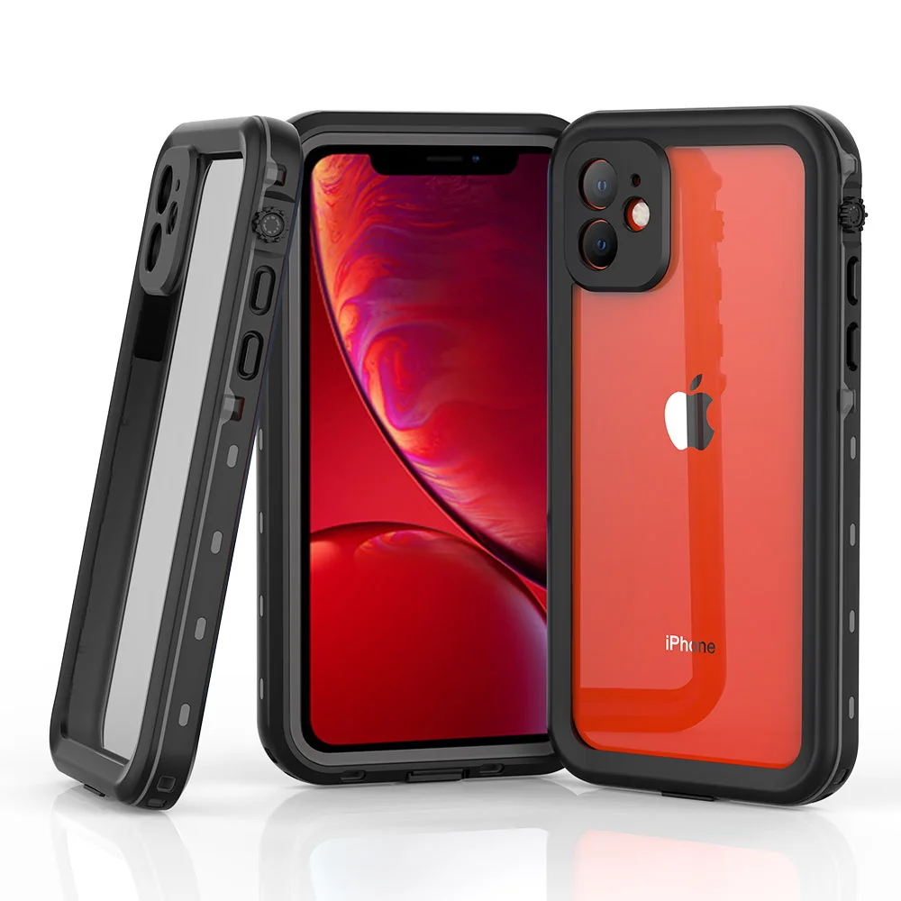 Для iphone 11 Pro Max Redpepper Водонепроницаемый IP69 подводный 2 м жизнь водонепроницаемые ударопрочный жесткий чехол для iphone XS Max X XR - Цвет: Black