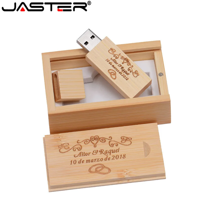 JASTER высокоскоростной USB 2 0 Пользовательский логотип Деревянная Карта памяти usb