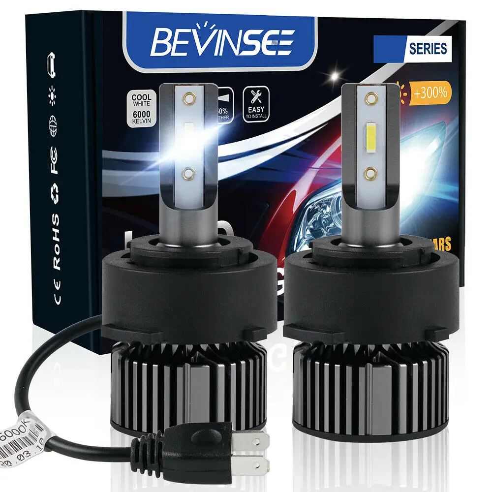 

Bevinsee 2x H7 LED Bulbs for Hyundai Elantra Grandeur Kia Carens III IV Headlight 60W 10000lm 6000K White 12V H7 LED Headlamp