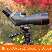 20 60x82ed spotting scope w double ed glass lens hd optical zoom monocular telescope for outdoor camping bird moon watching