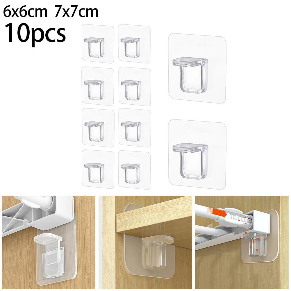 

10Pcs Shelf Support Adhesive Pegs Plastic Closet Cabinet Shelf Support Peg Holders Wall Hangers For Clapboard Layer