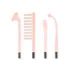 Стеклянная трубка Puroke для удаления морщин и пятен акне, Сменный электрод с крассветильник том для высокочастотного ухода за кожей лица и тела