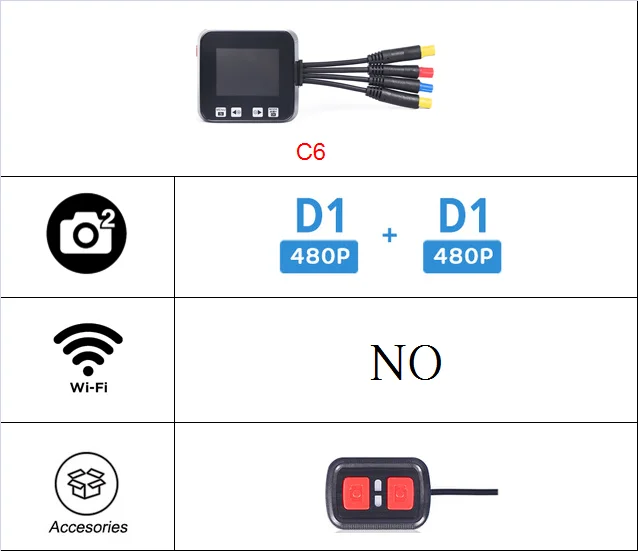VSYSTO c6 моторегистратор видеорегистратор мотоциклетная камера с двойным DVR водонепроницаемый видеорегистратор видеомагнитофон для водителя велосипеда с поддержкой gps-трекера 2,0 дюймов экран - Название цвета: c6 option 1