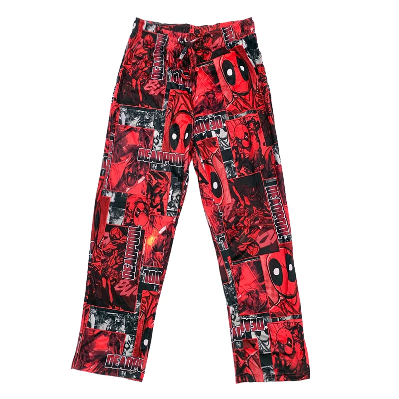 Men's Sleep Pants Cartoon Anime Flannel Trousers leisure spring and autumn lounge Sleep bottoms