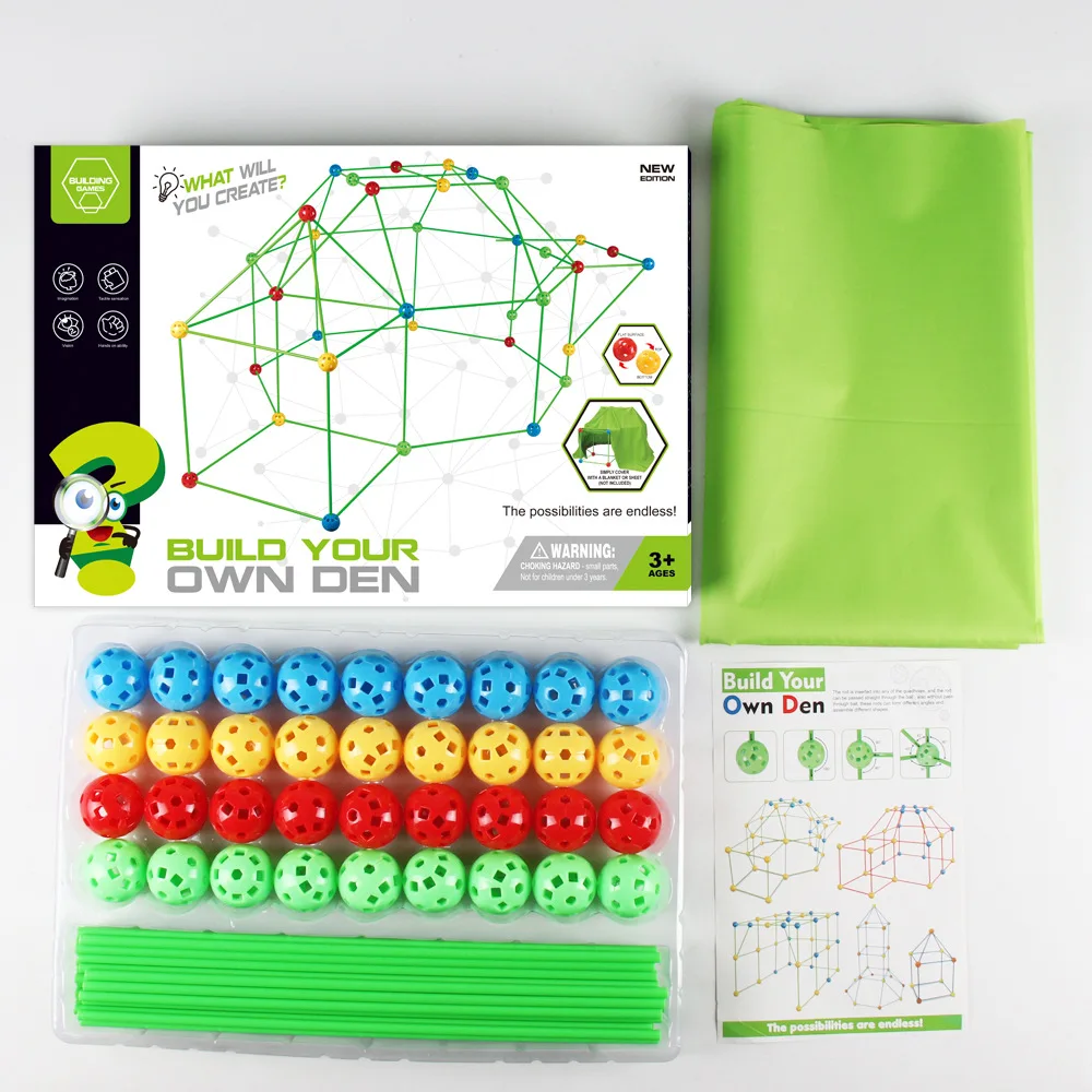 

6type Fort Building Kit Fort Construction Set Castles Tunnels Tents Kit Diy 3d Play House Building Toys For Boys Girls Gifts