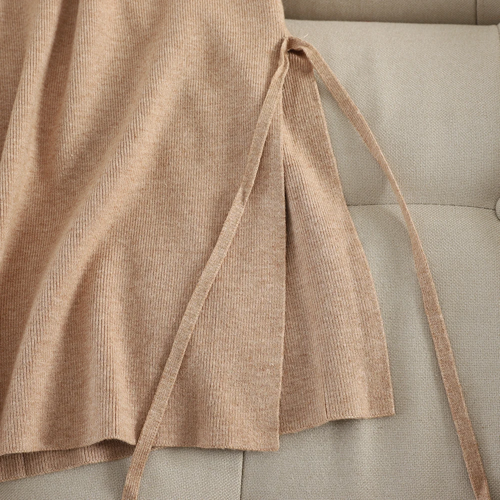 SINGRAIN женские элегантные трикотажные брюки с эластичным поясом и бантом длинные