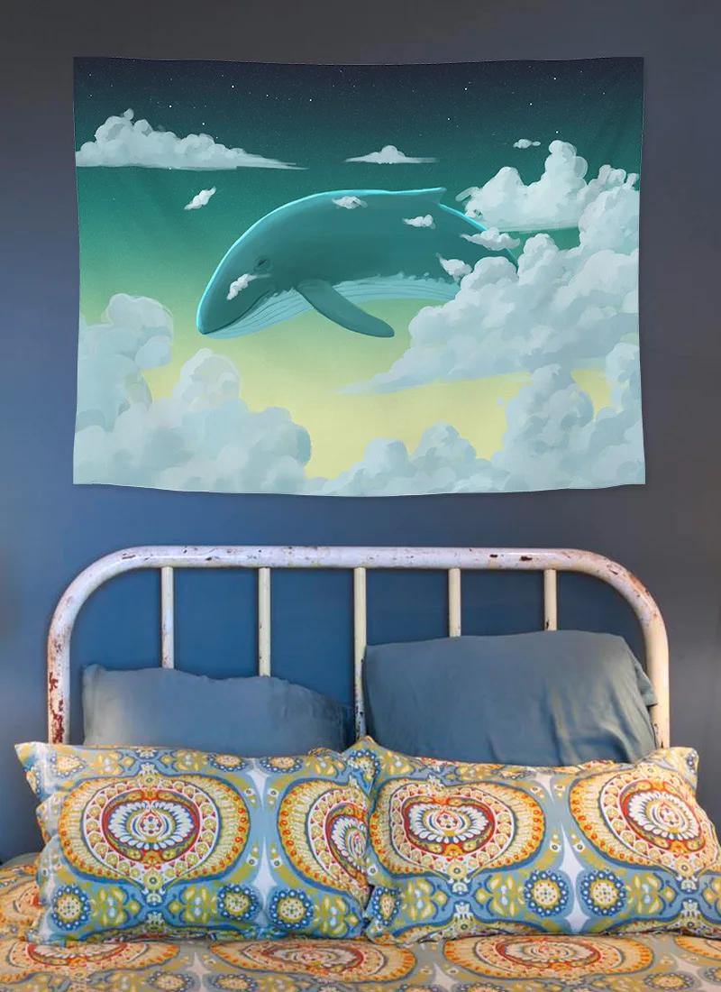 

Travel Oil Painting Printed Tapestry,Color Owl Hanging Polyester Background Blanket,Home Decor,Beach Shawl.39/59/79 in