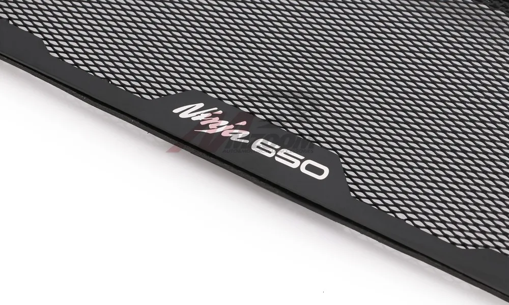 BLACK Motorcycle Radiator Guard Grille Oil Cooler Cover Street Bike Racing For KAWASAKI Z650 NINJA650 NINJA 650