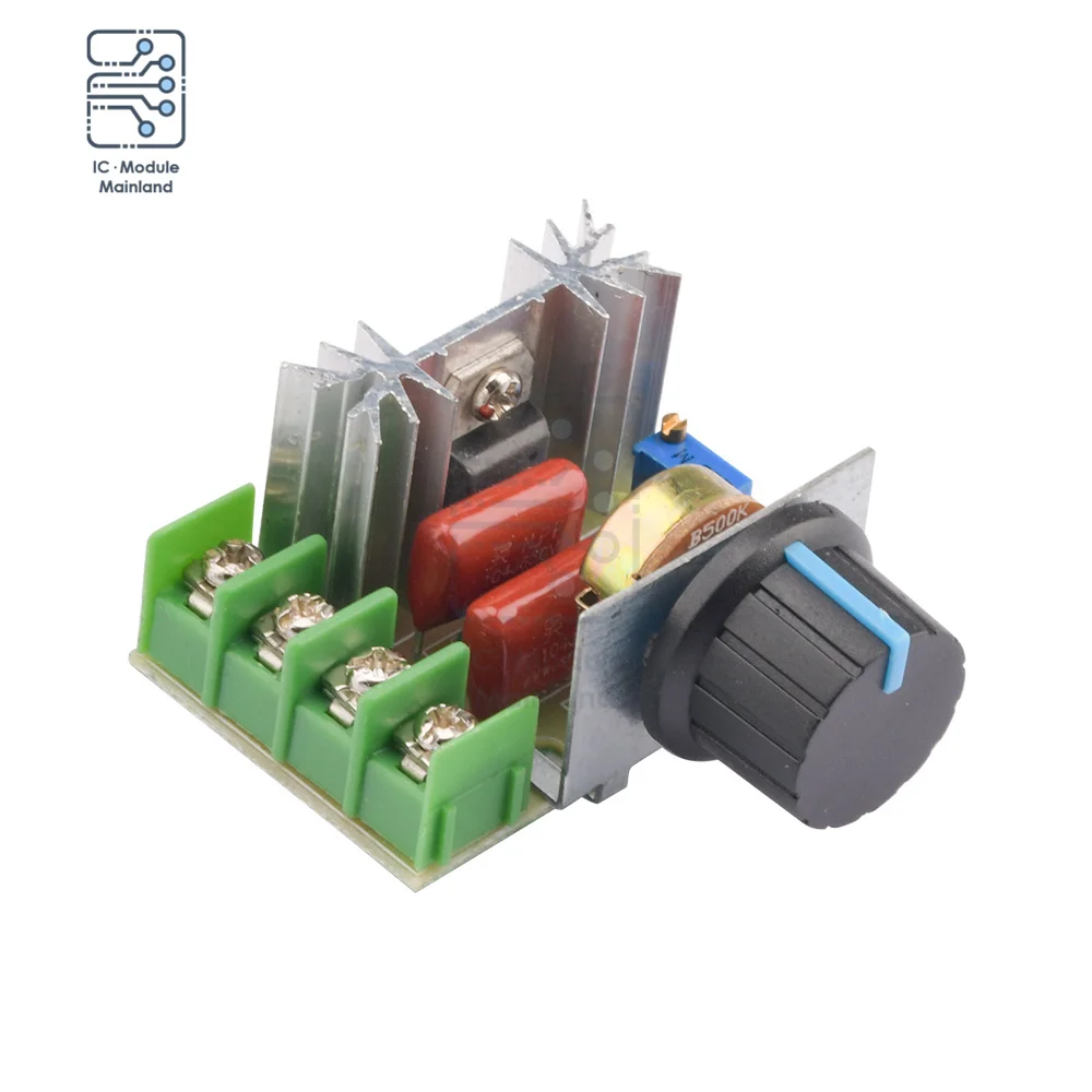 2000 Вт переменного тока, 50-220V AC 25A SCR мотор Скорость контроллер Регулируемый Модуль PWM Температура переключатель светодиодный Напряжение регулятор 4.8x5.5x2.7cm