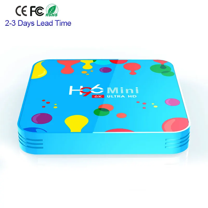 ТВ приставка 4 Гб 128 ГБ Android 9 0 H96 Mini Allwinner H6 ядра 6K H.265 Wi Fi Bluetooth HD Youtube телевизионная 32
