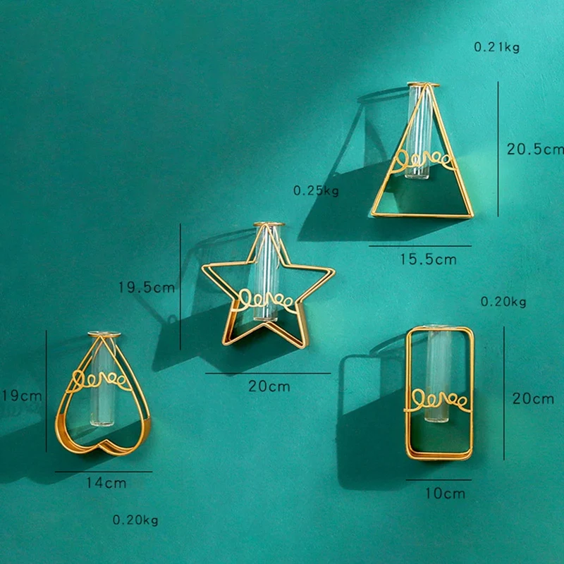 

Transparent Glass Vase Wall Hanging Hydroponic Terrarium Creative Wall Hanging Glass Vase Flower Planter Pot Home Decor