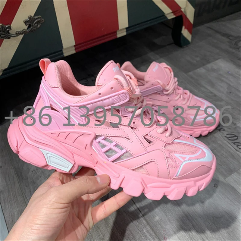 

Popular Luxury Brand Casual Couples Men's and Women's Shoes Designer Sports Fashion Leather Lace Up Running Shoes Mixed Color