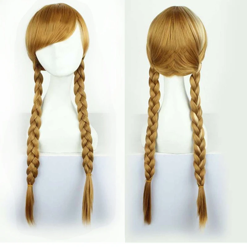 Cosplay Wig Halloween Carnival Princess Long Braid Silver White Synthetic Christmas Hair Bands | Детская одежда и обувь