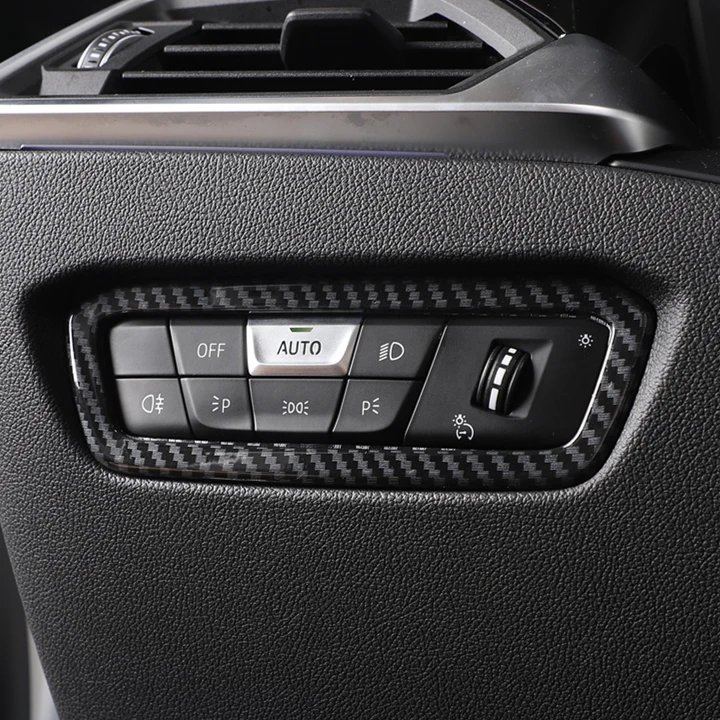 

Интерьер автомобиля углеродного волокна крышка переключателя фар ABS Decoraton Отделка 1 шт. для BMW 3 серии G20 G28 2019 2020