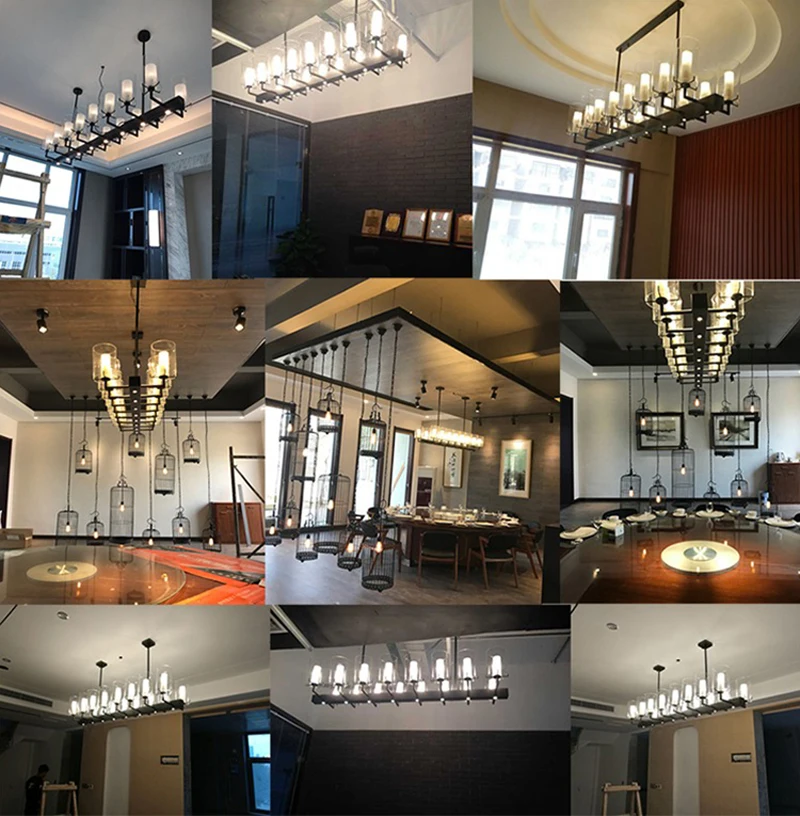 Современные китайские прямоугольные подвесные светильники для гостиничного