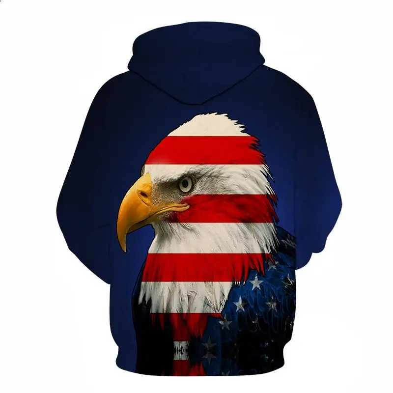 Толстовка с капюшоном в виде флага животного Орла для женщин/мужчин пальто 3D