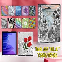 tablet hard shell case for samsung galaxy tab a7 10 4 inch sm t500 sm t505 anti fall plastic protective shell free stylus