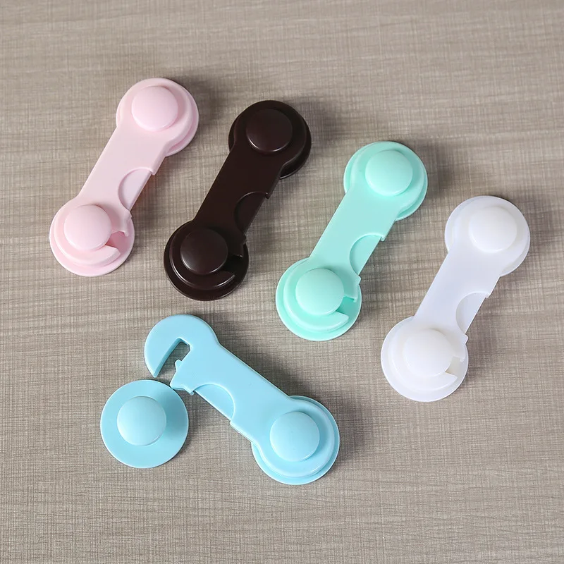 

10Pcs/lot Child Safe Cabinet Lock Fridge Lock for Kids Doors Drawers Lock Baby Safety Cabinet locking Plastic Lock Protection