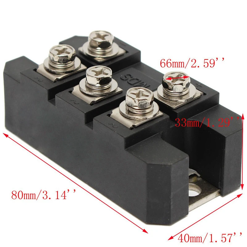 MDS150A 3 фазы диодный мост выпрямителя 150A Amp 1600V Медь 150 по Цельсию 80X40X33 мм