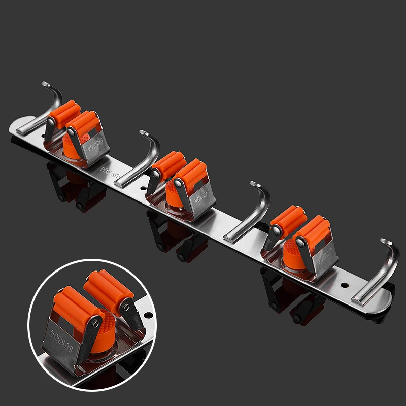 Многофункциональный настенный держатель для швабры вешалка щетки метлы стеллаж