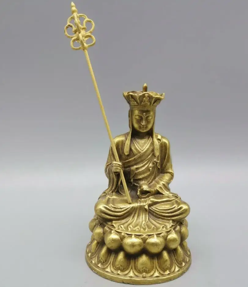 

Archaize brass Ksitigarbha bodhisattva small crafts statue