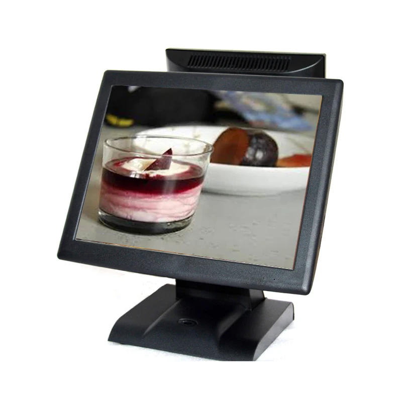 POS система для супермаркета машина безвентиляторный двойной экран 15 + 12