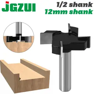 Пазовый резак, Т-образный хвостовик 12 мм, 12 дюйма, для деревообработки, промышленного класса, 1 шт.
