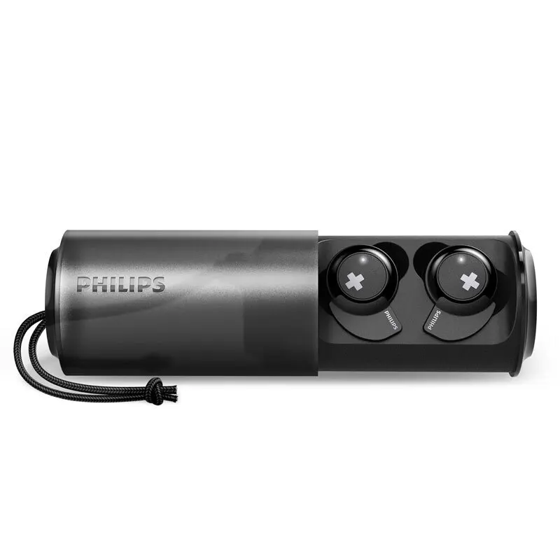 black Беспроводная гарнитура Philips SHB4385 с Bluetooth 4,1 литий-полимерный регулятор громкости для Iphone X Galaxy Note 8 официальный тест - Цвет: black