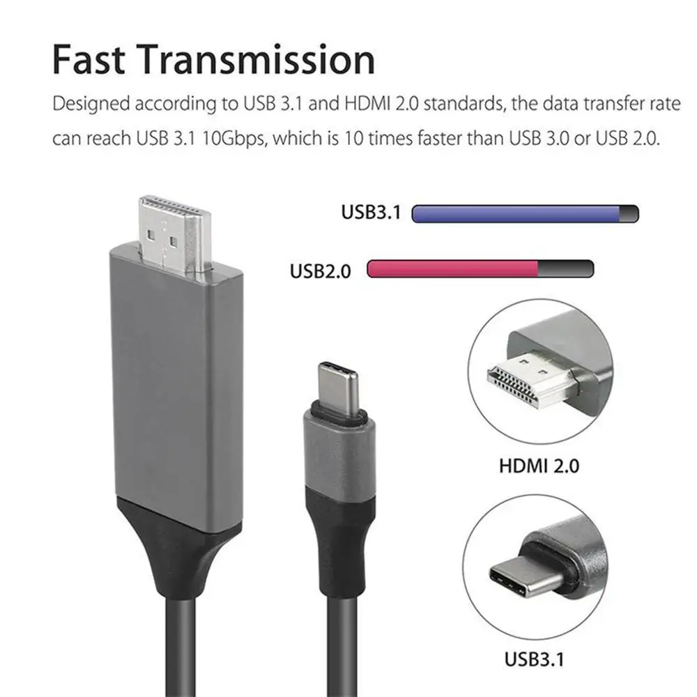 Мобильный телефон с Type C USB HDMI HDTV 4K кабель для Samsung Galaxy Note 8 9 HUAWEI Mac
