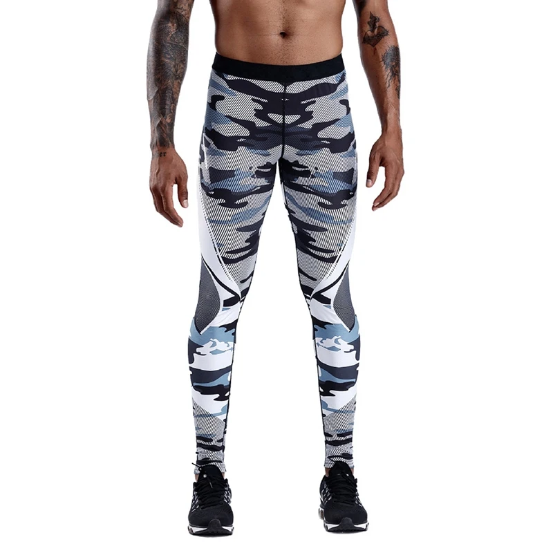 Мужской компрессионный тренировочный костюм для фитнеса быстросохнущая