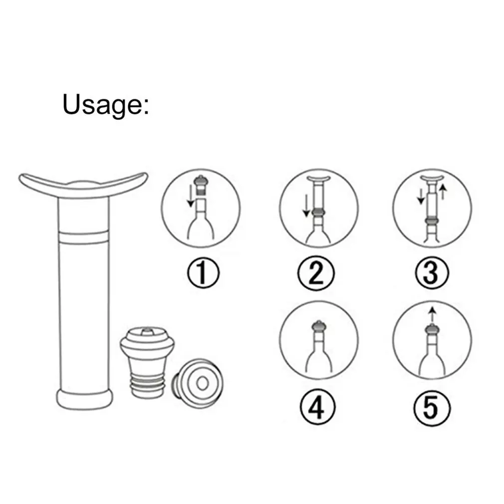 Набор для сохранения вина из нержавеющей стали винный насос стееле вакуумный