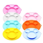 Детская силиконовая миска на присосках, Детская тарелка, Детская Нескользящая тарелка для кормления, детская посуда, тарелка для еды