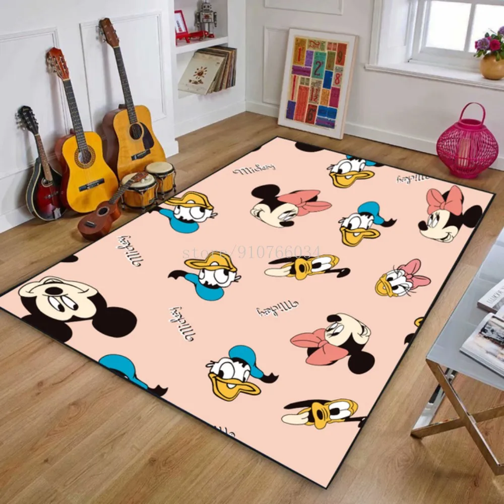 

Disney Cartoon Donald Duck Rugs Mickey Minnie Mouse Kids Boys Girls Crawling Game Mat Bed Room Decor Carpet Indoor Bathroom Mats