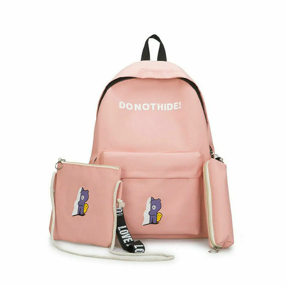 Комплект из 3 предметов женский милый рюкзак школьные сумки сумка на плечо