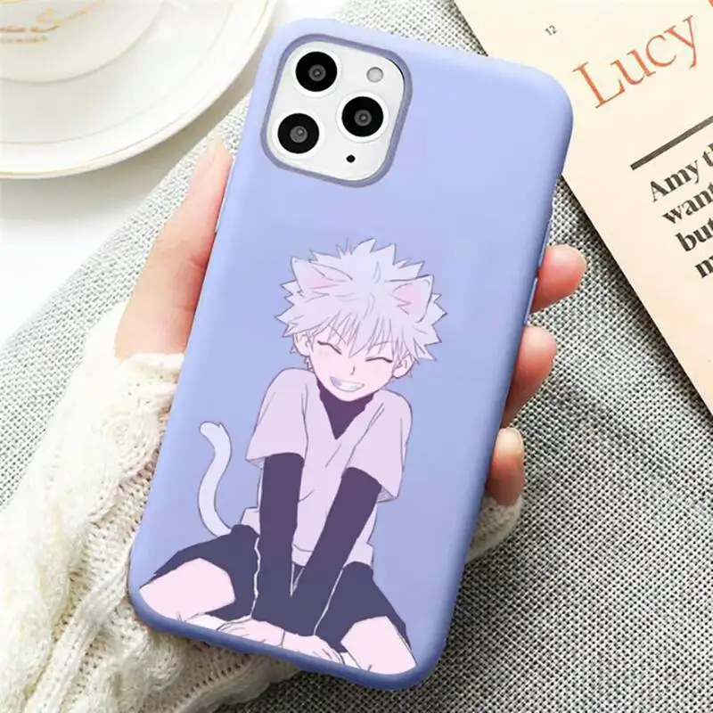 

Hunter x Hunter anime JAPAN Phone Case Candy Color Violet for iPhone 11 12 pro XS MAX 8 7 6 6S Plus X SE 2020 XR