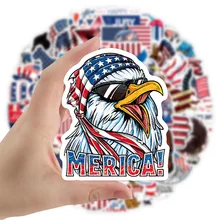 10/30/50PCS American Flag Independence Day Cool Stickers  Laptop Guitar Luggage Phone Waterproof Graffiti Sticker Decal Kid Toys