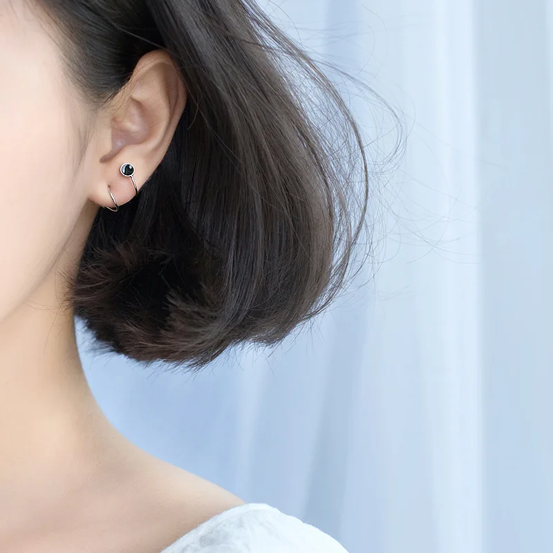 Женские круглые серьги колечки Trusta мини сережки из 100% настоящего серебра 925 пробы