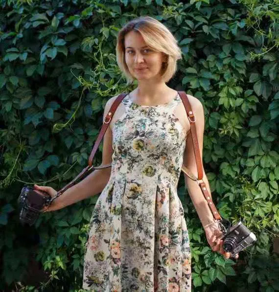 Женский ремень-портупея для камеры кожаный ремешок одинарный двойной наплечный