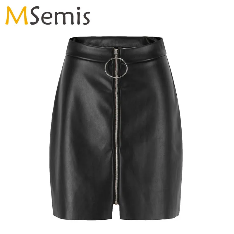 Модная женская узкая облегающая Сексуальная мини юбка с высокой талией черная из