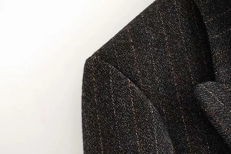 Star firefly versatile elegant office suit female casual slim striped double-breasted blazer women