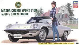 

Hasegawa Plastic Assembly Car Model 1/24 Scale Mazda Cosmo Sports L10B w/Girls Figure Adult Collection DIY Assembly Kit 52168