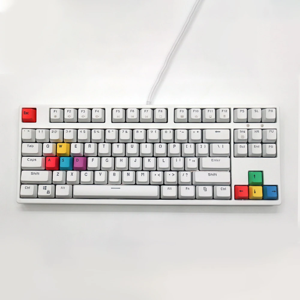 Механическая клавиатура PBT Keycaps OEM Profile RGBY 9 клавиш для Cherry GK61 Anne Pro 2 SK61 PC Gamer - купить
